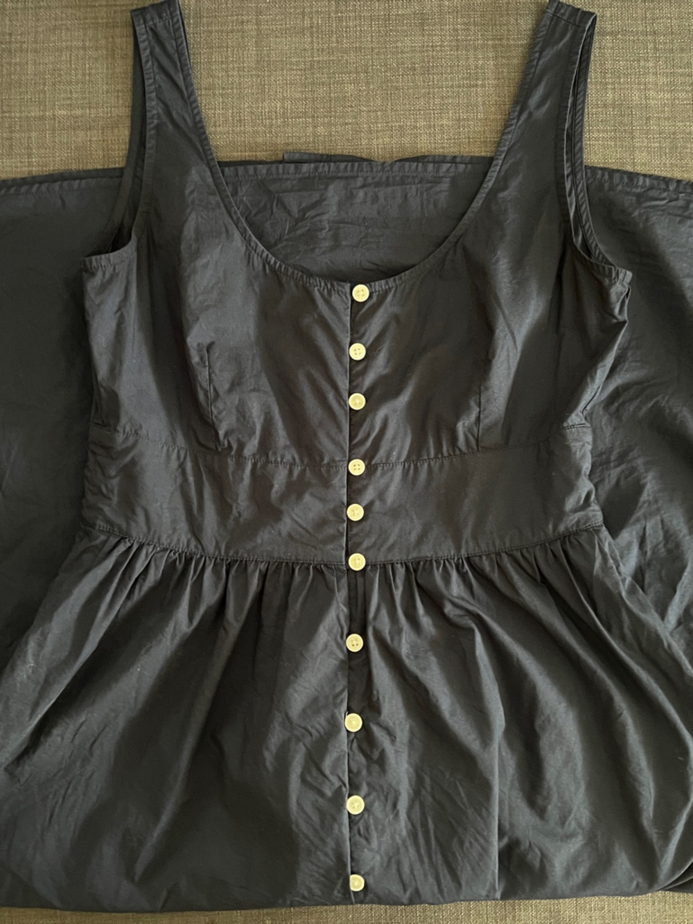 Jcrew Women’s navy Button-Front midi dress